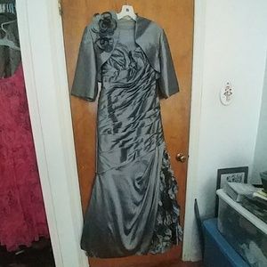 Formal Designer Strapless Gown with a Balaro